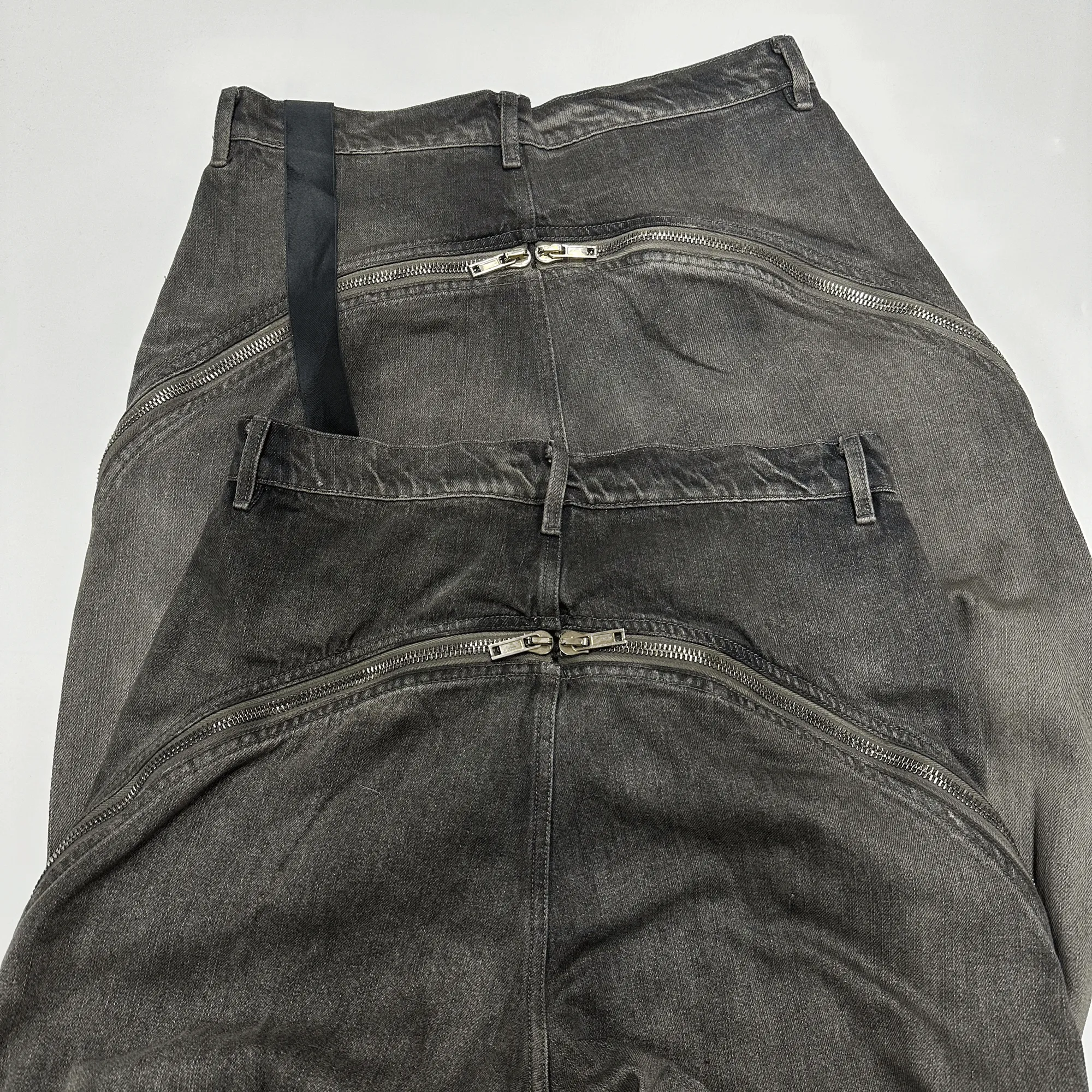 RICK OWENS BOLAN ZIP FLARED JEANS