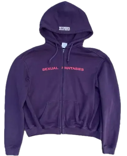 VETEMENTS SEXUAL FANTASIES HOODIE & ZIP UP