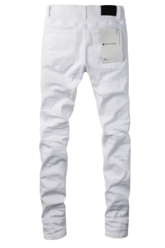 PURPLE WHITE JEANS