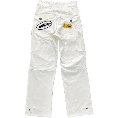 Corteiz pants cargo  Slant pocket White