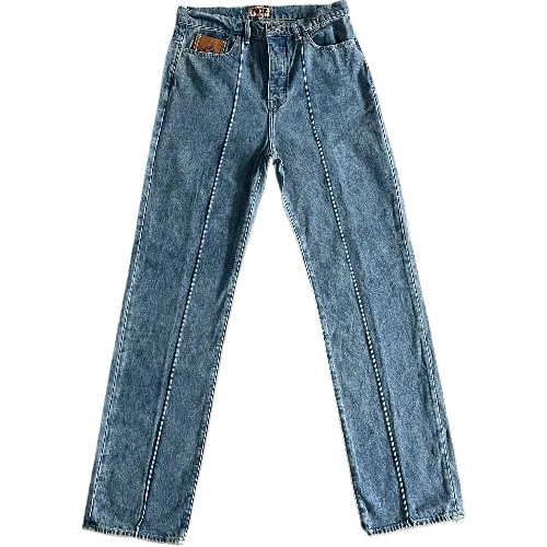 corteiz jeans steaked  c-star denim