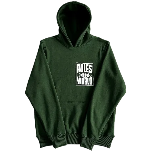 corteiz hoodie rules the world green